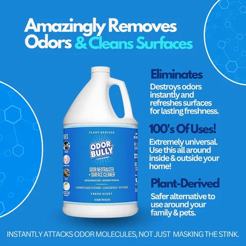 Miniatura 4 de Whip-It Odor Bully Neutralizador instantáneo de olores – Potente fórmula a base de plantas Elimina olores difíciles de casa y coche Aroma fresco