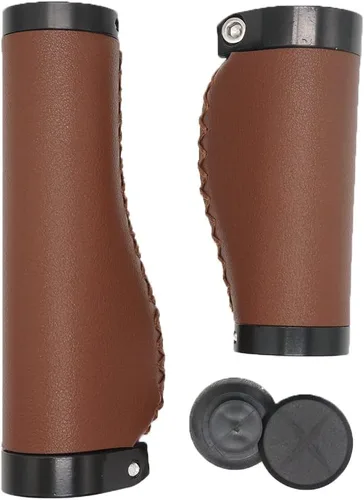 Miniatura 3 de Agarres para mango de bicicleta de 135/3.740 in, agarres largos/cortos, antideslizantes, de microfibra, de PVC, ergonómicos, cosidos a mano, casual