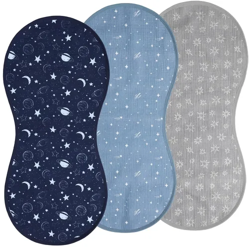 Miniatura 20 de Hahafelt 3 piezas de almohadillas para cambiador con forma de maní, impermeables, de algodón orgánico, almohadillas de maní cálidas para la espalda