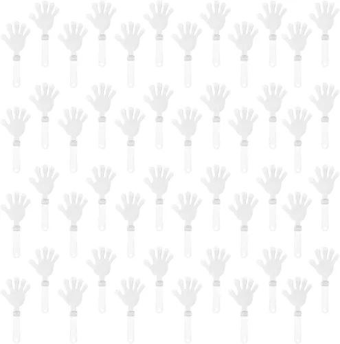 Miniatura 15 de 48 pinzas de mano verde lima de 7.5 pulgadas para hacer ruido, regalos de fiesta, aplausos de plástico, eventos deportivos, pelota, baile