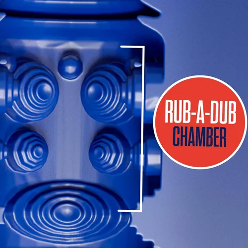 Miniatura 6 de Blush Rize! Turbine 4" Auto-Lubricante Stroker ~ Juegos previos y Rub-a-Dub 3 cámaras de placer ~ Masturbador de extremo abierto de tacto blando ~
