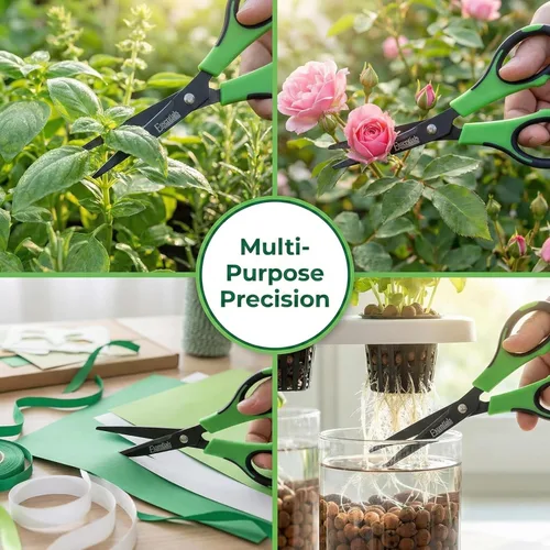 Miniatura 7 de Essentials by Leisure Arts Tijeras de corte de 5 pulgadas con funda protectora, cuchillas antiadherentes afiladas, mango de agarre cómodo, uso
