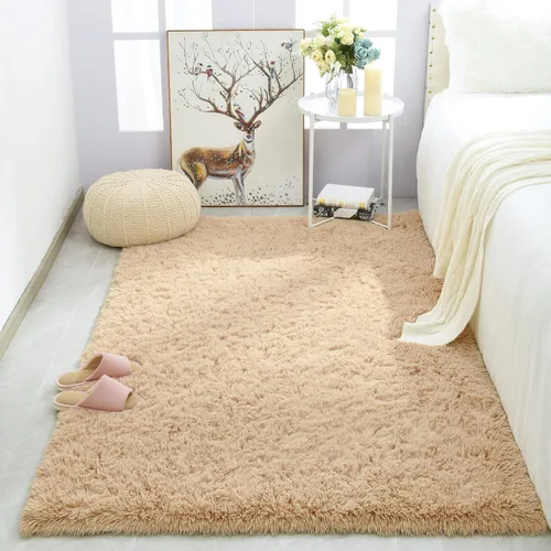 Miniatura 159 de Merelax Alfombra Moderna Suave y Esponjosa Shaggy para Dormitorio Sala de Estar Decoración de Sillas Pequeñas Alfombras Tapetes para Pies Piso, Verde