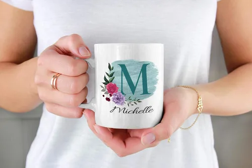 Miniatura 3 de Taza de café personalizada para tus amigos y familiares con inicial y nombre, regalo para todas las ocasiones, cumpleaños, Navidad, regalo de Acción