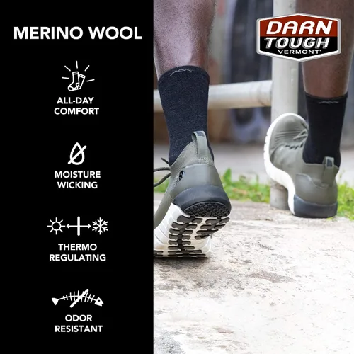 Miniatura 5 de Darn Tough Vermont Element Crew Ligero con Cojín Verde azulado Oscuro LG (US 10-12)