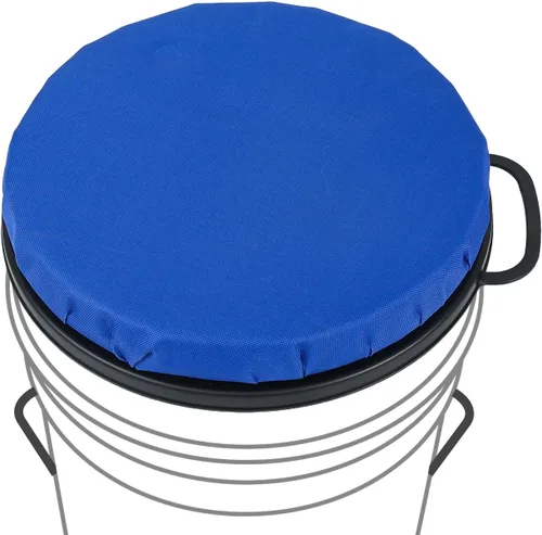 Miniatura 9 de Asiento de cubo de 5 galones, asiento giratorio de 360 grados, tapa de asiento de cubo con funda impermeable para caza de pato paloma, pesca, Rojo