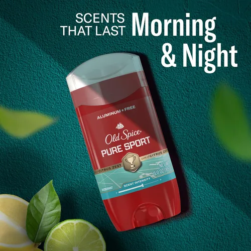 Miniatura 10 de Old Spice Desodorante sin aluminio para hombres, protección contra el olor 24/7, frescura y aroma duradero 24/7, aroma Pure Sport con esencia