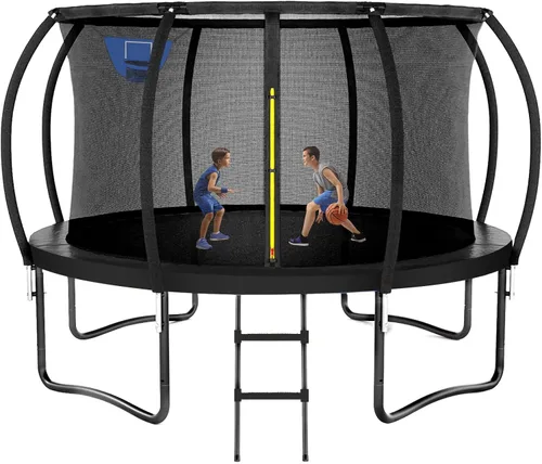 Miniatura 14 de Kiivakii - Trampolines de 8 pies, 10 pies, 12 pies, 14 pies, 16 pies, para exteriores, para niños y adultos, trampolines recreativos con red