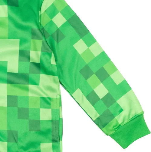 Miniatura 6 de Minecraft Creeper - Sudadera con capucha de forro polar con cremallera y malla para cosplay