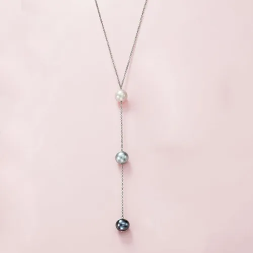 Miniatura 4 de Ross-Simons Collar en Y de perlas cultivadas multicolor de 0394-0433in en plata de ley 18 pulgadas Perla no conocido