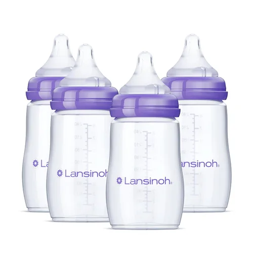 Miniatura 11 de Lansinoh NaturalWave - Juego de regalo para recién nacido, 4 biberones anticólicas de 5 onzas con tetinas XS Flow para recién nacidos + 4 biberones