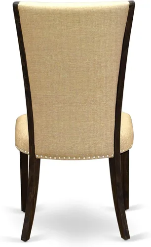 Miniatura 13 de East West Furniture I2VE5-703 - Juego de mesa y sillas de cocina de 5 piezas, incluye una mesa de comedor redonda con pedestal y 4 sillas de comedor