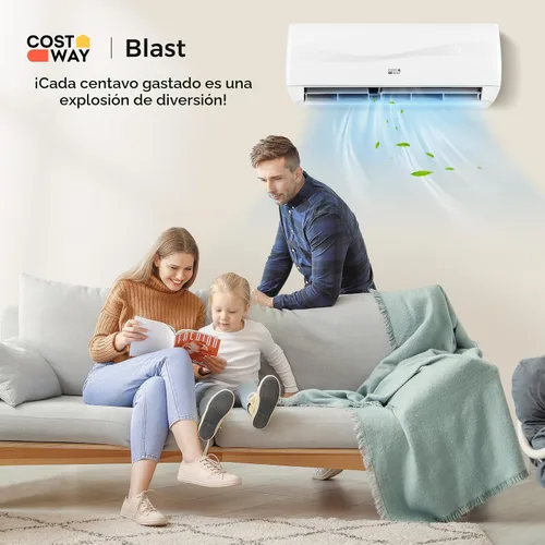 Miniatura 2 de COSTWAY Aire acondicionado y calentador mini split de 9000BTU, 19 SEER2 115 V, unidad de CA sin conductos montada en la pared, enfría habitaciones