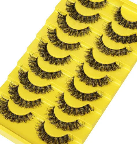 Miniatura 5 de Pestañas Postizas Rusas de Tira Pestañas Curvatura D Aspecto Natural Finas Pestañas de Visón Sintético Como Extensión de Pestañas Esponjosas