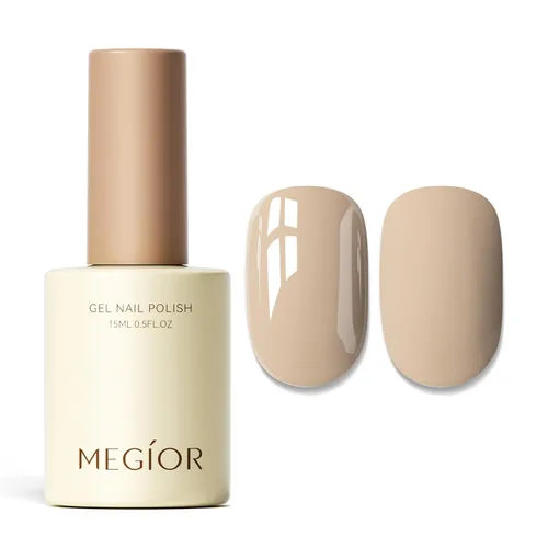 Miniatura 79 de MEGIOR Esmalte de uñas de gel blanco de 0.5 fl oz, color blanco antiguo, secado con luz UV, esmalte de gel francés, arte de uñas, salón de manicura
