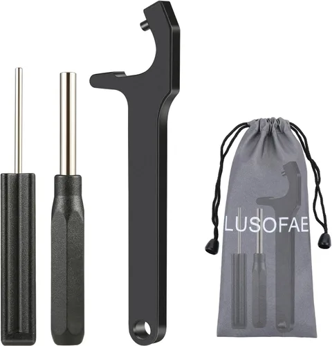 LUSOFAE Kit de herramientas para Glock con herramienta de remoción de mira delantera, desmontaje del cargador, punzón para Glocks 19 19x 17 26 27 43