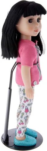 Miniatura 6 de Plymor DSP-70B - Soporte ajustable negro para muñecas, se adapta a muñecas o figuras de acción de 12, 13, 14, 15, 16 y 17 pulgadas, la cintura es