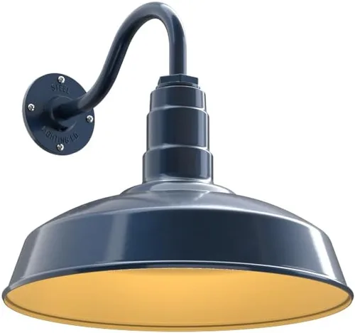 Miniatura 42 de Steel Lighting Co. Gardena - Luz de granero Montaje en pared al aire libre Cúpula de 16 pulgadas Cuello de cisne de 16 pulgadas Luz