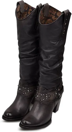 Miniatura 8 de Cuadra Womens Tall Boot in Bovine Leather Black