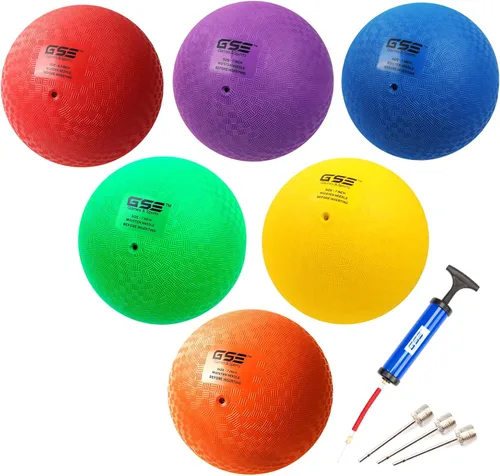 Miniatura 30 de GSE Games & Sports Expert Pelotas inflables para parque infantil, kickball, pelota de Dodge con rebote, balonmano. Ideal para 4 juegos de pelota