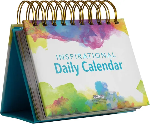 Miniatura 6 de Global Printed Products Calendario Diario Perpetuo de Hojas Motivacional e Inspiracional con Caballete Autoportante (Rayas Arcoíris)