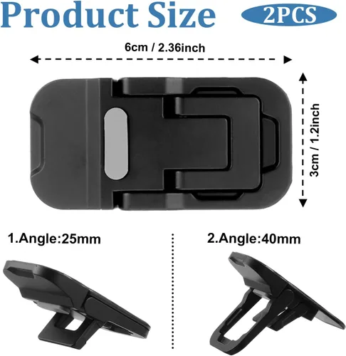 Miniatura 4 de Bewudy 2 soportes portátiles para teclado, ajuste de ángulo de inclinación doble, elevador plegable para laptop, pies autoadhesivos para la mayoría