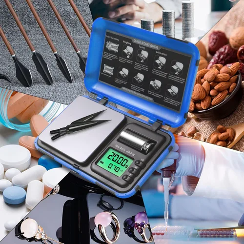 Miniatura 8 de Báscula de tiro con arco de doble unidad y pantalla HD, escala digital LCD de flechas de bolsillo, escala de 7.05 oz x 0.00 oz de gramos, mini