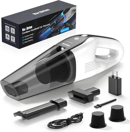 Miniatura 9 de Handheld Vacuum Cordless, Portable Rechargeable Car Vacuum Cleaner with Multi-Nozzles & Washable Filter, Strong Suction for Car, Home & Pet Hair