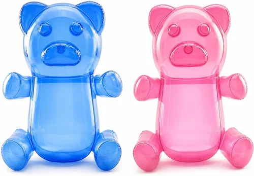 4E's Novelty 2 ositos inflables de goma enormes de 24 pulgadas, decoraciones de fiesta de Candyland para niñas, recuerdos de fiesta de cumpleaños,