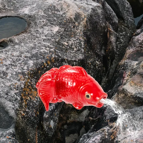 Miniatura 5 de Yardwe Fuente de pescado de carpa, escupidora, fuente de peces de carpa, escupidora, canalón, extensión de bajante, extensor de carpa decorativo
