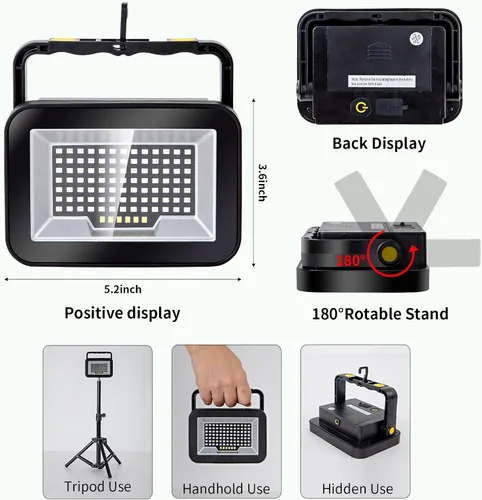 Miniatura 2 de Ontesik Luz negra recargable, reflector ultravioleta inalámbrico de 395 nm, adecuado para pesca de luz negra, campamento, bola de luz nocturna