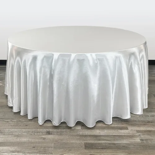 Miniatura 21 de YOUR CHAIR COVERS - Mantel redondo de satén de 120 pulgadas, color rubor, manteles de mesa redondos para mesas de banquete de 5 pies Blush