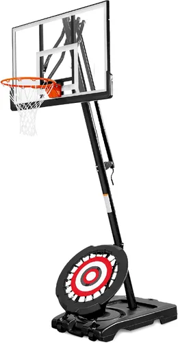 IE Sports Aro de baloncesto portátil con altura ajustable de 7.5-10 pies y reboteador