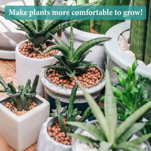 Miniatura 7 de Legigo Guijarros de arcilla Leca orgánica de 15 libras para plantas, 4mm-16mm bolas de leca 100% naturales para plantas de interior, guijarros