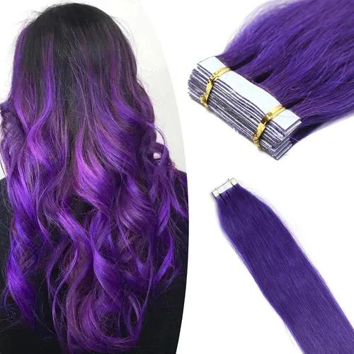 Miniatura 50 de Extensiones de cabello humano Remy con cinta adhesiva sin costuras (16 pulgadas, 10 unidades, rubio ceniza)