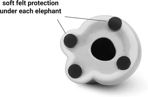 Miniatura 6 de Vaudagio Amante par de elefantes en blanco y negro – Escultura de cerámica moderna como un conjunto – Figura de decoración de 10.2 pulgadas de alto