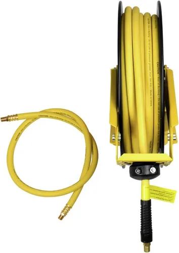 Miniatura 2 de DeWalt DXCM024-0343 Carrete de manguera de doble brazo con manguera de goma premium de 3/8" x 50