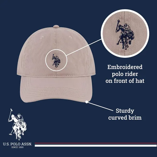 Miniatura 4 de U.S. Polo Assn. Small Polo Pony Logo Baseball Hat, 100% Cotton, Adjustable Cap