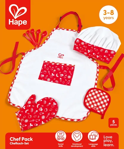 Miniatura 4 de Hape Chef Pack Juego de disfraz de chef con accesorios de cocina para niños