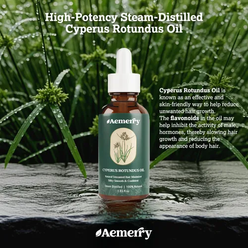 Miniatura 2 de Aceite Cyperus Rotundus: Aceite natural de Cyperus Rotundus para depilación, suero inhibidor puro del cabello, ralentiza y reduce el recrecimiento