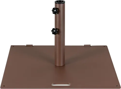 Miniatura 10 de HAPPYGRILL Base de sombrilla de patio de 20 pulgadas, soporte cuadrado de 35 libras para sombrilla de mercado al aire libre con 4 almohadillas