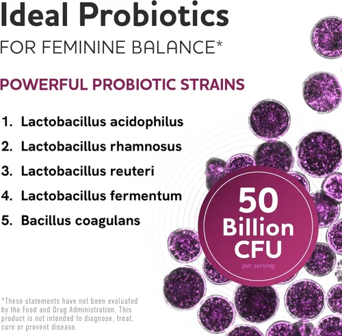 Miniatura 3 de Probióticos vaginales 50 mil millones de UFC para la salud vaginal y equilibrio del pH para mujeres Equilibrio saludable de olor y levadura