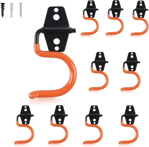 Miniatura 11 de AOBEN Ganchos de garaje resistentes, ganchos de almacenamiento de acero para garaje, perchas para herramientas y ganchos combinables de montaje