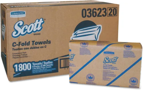 Miniatura 8 de Scott - Juego de 9 toallas de papel de mano plegadas en forma de C, 150 toallas por paquete