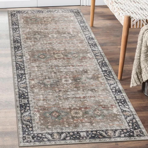 Miniatura 63 de ReaLife Rugs Alfombra pasillo lavable a máquina - Sala de estar, dormitorio, baño, cocina, entrada, oficina - Acolchada de pelo bajo, resistente a