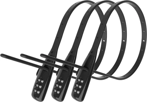 Miniatura 10 de WARLION Cerradura de Brida con Cable - Cerradura de Cable Ajustable de 3 Dígitos, para Portabicicletas, Casco de Motocicleta, Patineta, Esquís