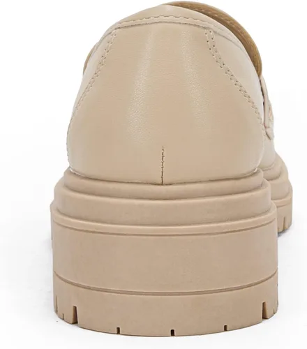 Miniatura 4 de Mocasines de plataforma para mujer, suela de lengüeta, tacón grueso, antideslizantes, de piel sintética, casuales, cómodos, punta redonda, zapatos