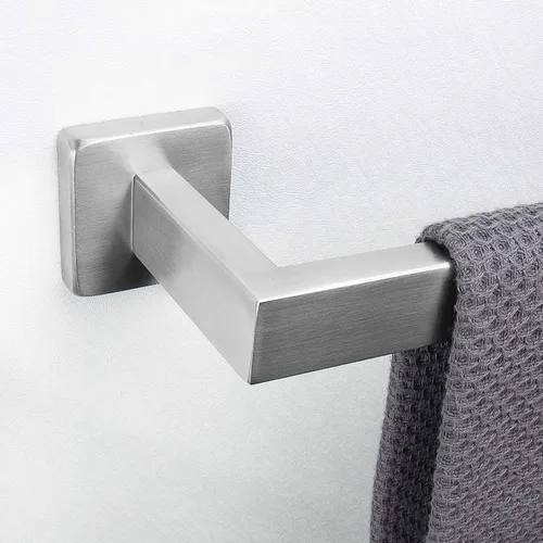 Miniatura 7 de NearMoon - Barra de toallas, accesorios de baño de acero inoxidable premium cuadrado de espesor para toalla de ducha para baño, soporte de toalla