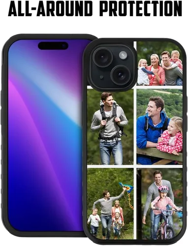 Miniatura 2 de Guard Dog Funda compatible con iPhone 15, grado militar, protección resistente de dos piezas, personalizada, fotos, cinco marcos