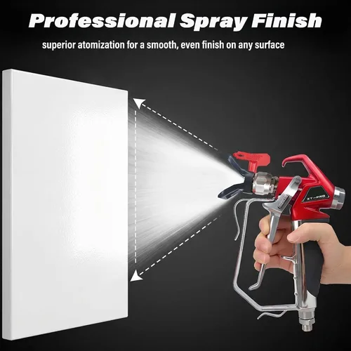 Miniatura 4 de Pistola pulverizadora de pintura sin aire Pro, pistola de pintura en aerosol de 4000 PSI, pistola de pintura con punta reversible 517, protector